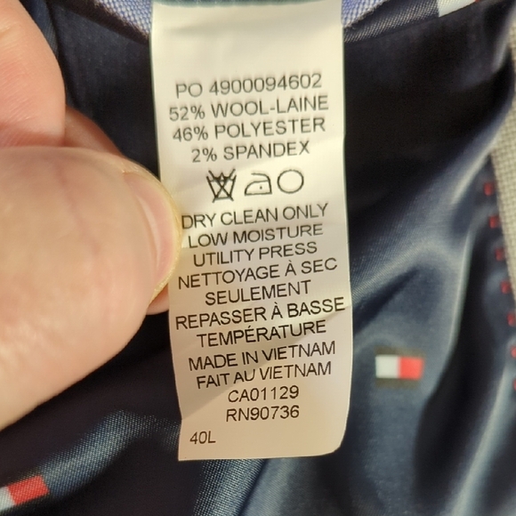 Men's TOMMY HILFINGER Gray Blazer 40L AMAZING,SHARP DRESSED MAN.. - Picture 14 of 16